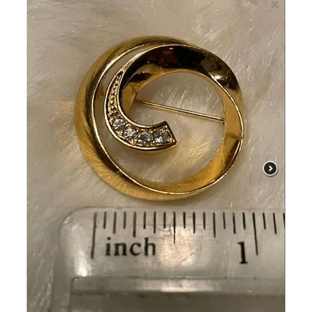 Vintage Spiral Gold Pin